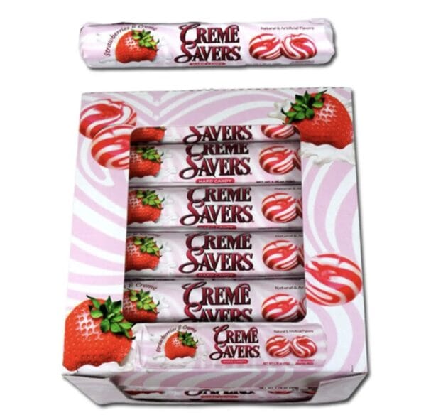 Creme savers yoghurt-aardbei
